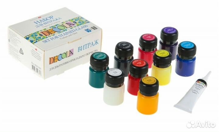 Акриловые краски по ткани,керамике. Витраж, батик