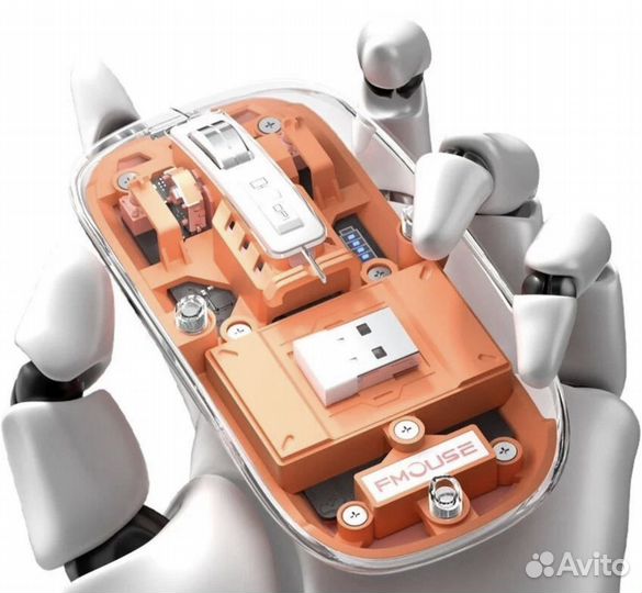 Fmouse m133 Прозрачная, беспроводная мышь