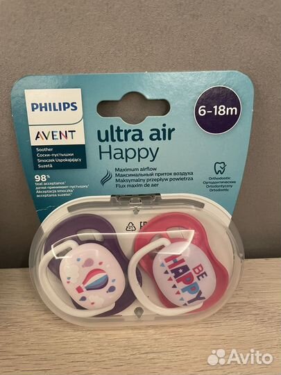 Пустышка Philips Avent scf080/16 2шт, 6-18 мес