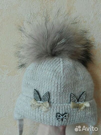 Шапка зимняя для девочки от 0 до 1 года