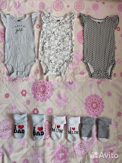Вещи пакетом на девочку 74-80 см