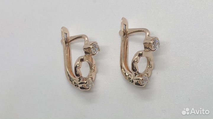 Золотые серьги 585 пробы СССР