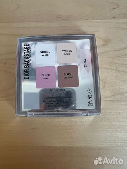 Палетка dior glow face palette 001