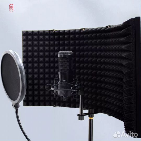 Звукоизолирующий экран акустический для микрофона