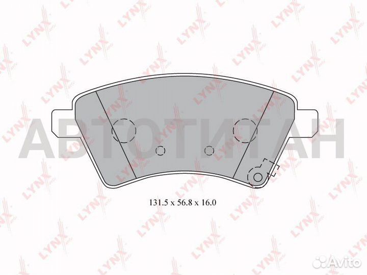 Колодки тормозные дисковые перед Suzuki SX4 перед 06- lynxauto BD7313