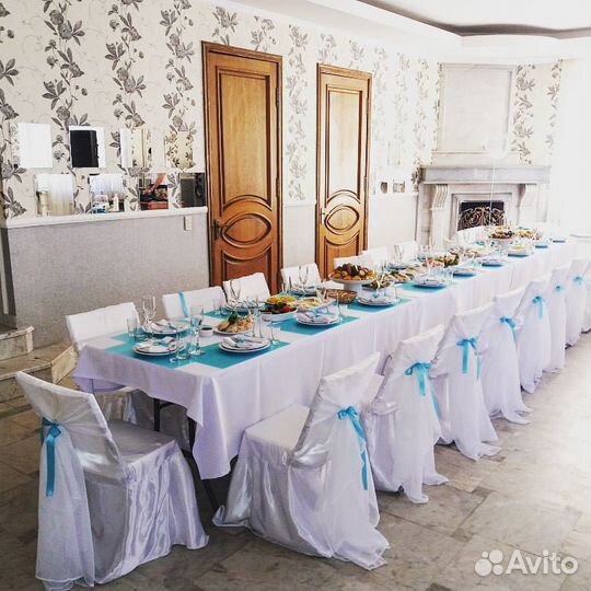 Прокат/аренда чехлов на стулья, скатертей и др