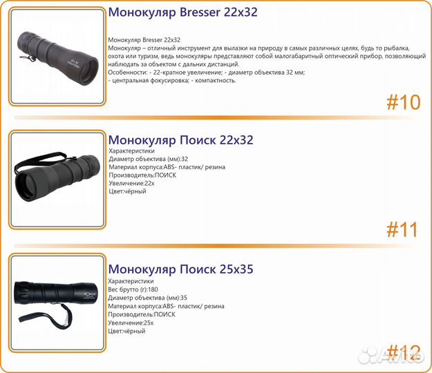 Монокли монокуляры