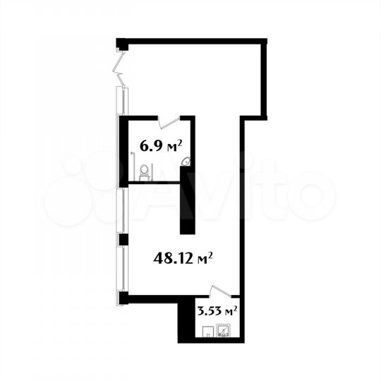 Свободного назначения, 57.9 м²