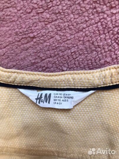 Рубашка для мальчика h&m 110