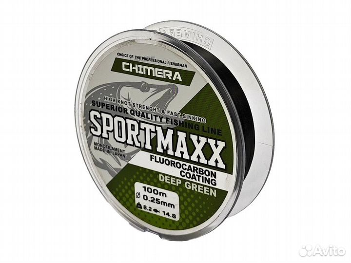 Леска Chimera Sportmaxx Fluorocarbon 100m (0.25)