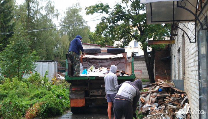 Вывоз мусора, расчистка участка, спил деревьев