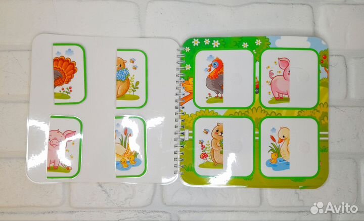 Альбом на липучках игра Половинки