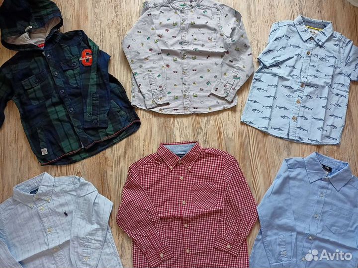 Рубашки для мальчика 116-122, 104-110, 74-80см