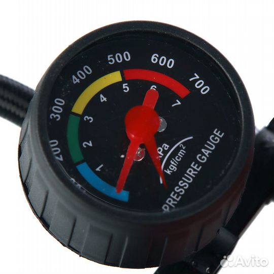 Насос ножной с манометром два поршня