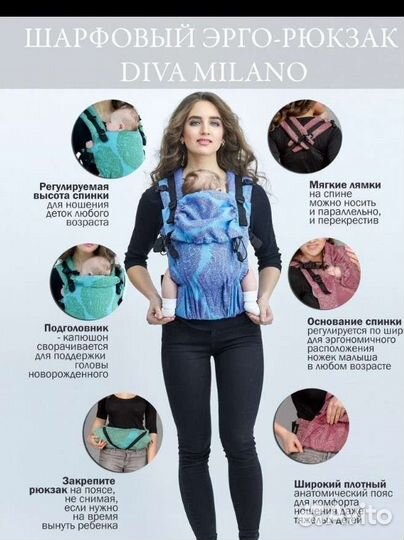 Эргорюкзак слинг с рождения