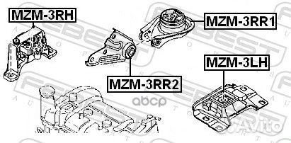 Опора двигателя MZM-3LH MZM-3LH Febest