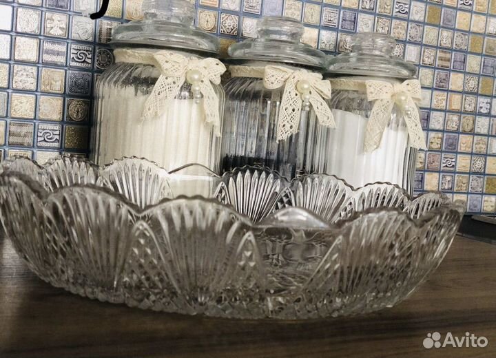 Хрустальная фруктовница