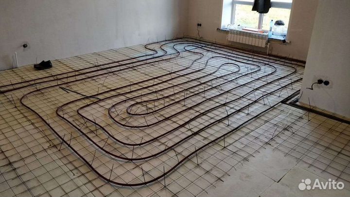 Полусухая стяжка пола,механизированная штукатурка