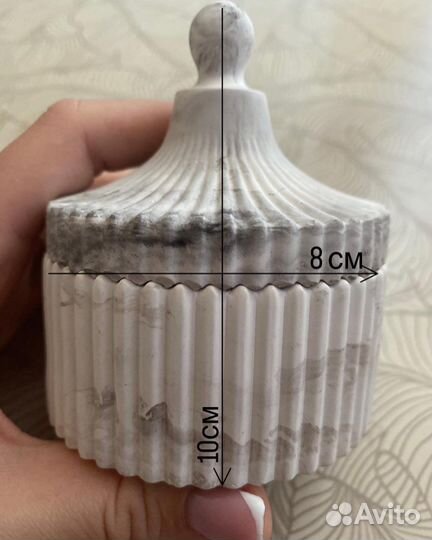 Шкатулка / ваза / подсвечник / пепельница из гипса