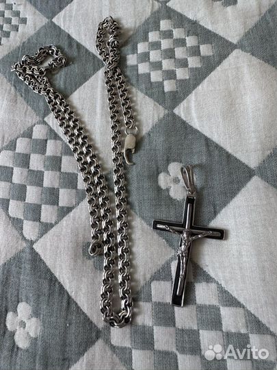 Мужская серебряная цепь