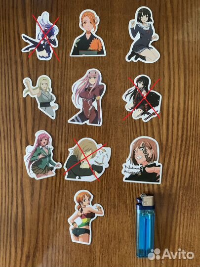Наклейки аниме
