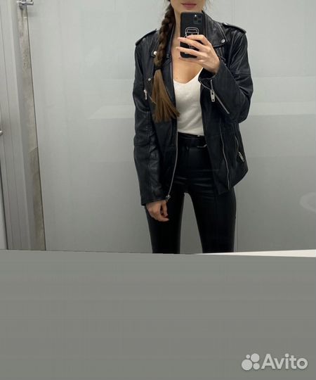 Куртка кожаная (натуральная) Zara