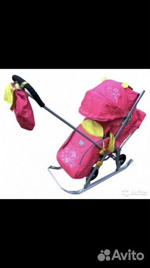 Санки-коляска Ника 7, с колёсами