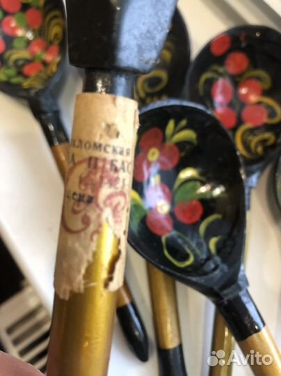 Новые деревянные ложки хохлома