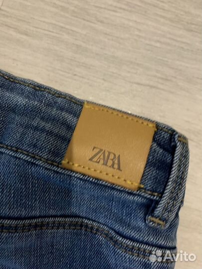 Джинсы синие для девочки zara рост 152 мало бу