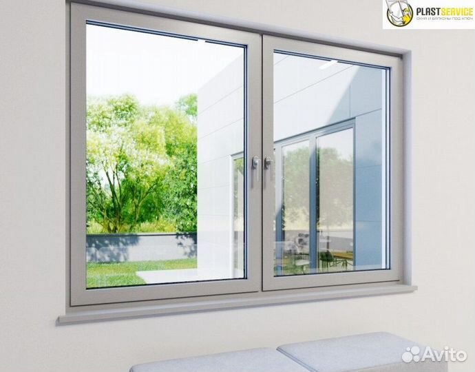 Алюминиевые окна, остекление теплый профиль