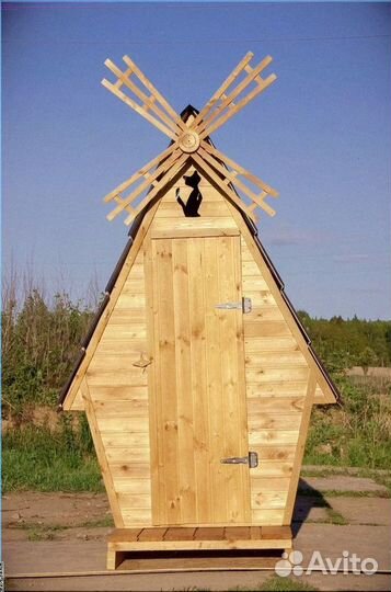 Уличный туалет деревянный Г414