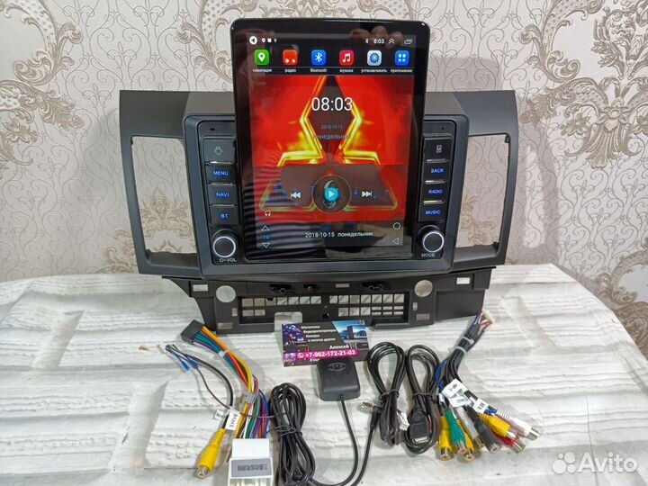 Магнитола Mitsubishi Lancer X android Tesla