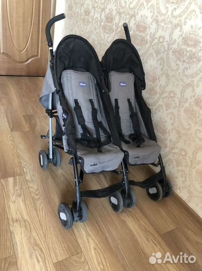 Коляска трость для двойни chicco