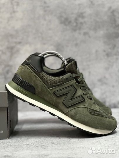 Кроссовки летние New Balance 574 хаки