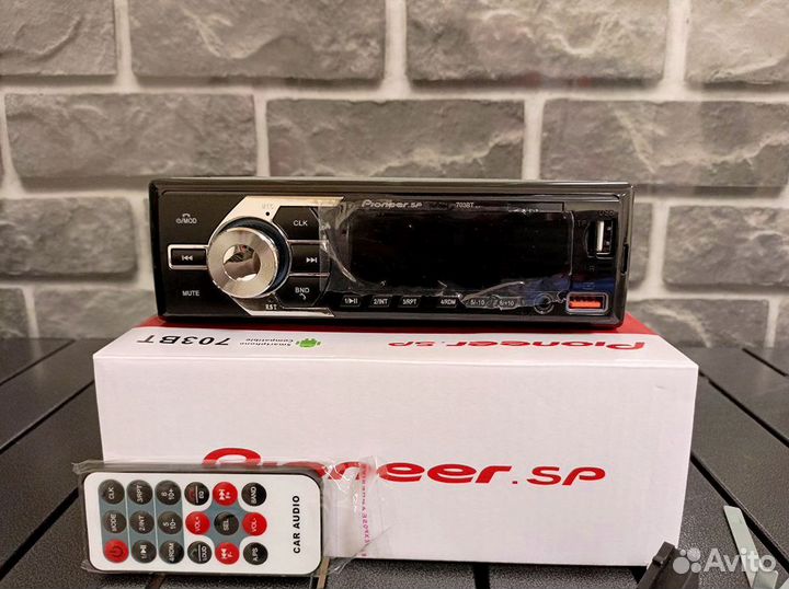 Магнитола Pioneer 1DIN 12в с bluetooth