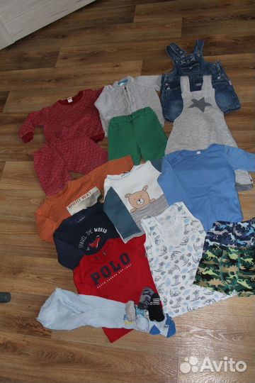 Пакетом одежда на мальчика 68-74