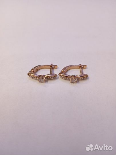Золотые серьги 585 пробы бу