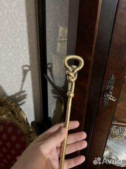 Рожок для обуви из латуни