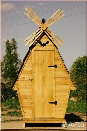 Дачный туалет с лебедем ехз 836