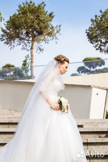 Свадебная фата длинная