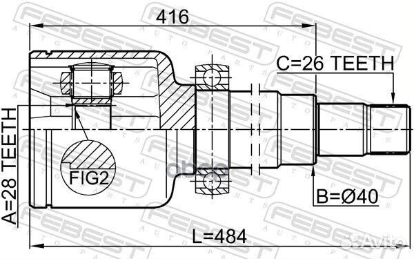 ШРУС ford mondeo 07/S-MAX/galaxy 06- внутр.прав