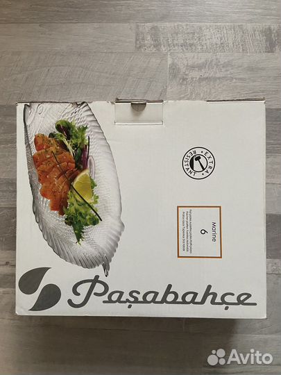 Pasabahce Marine 6 набор стеклянных тарелок