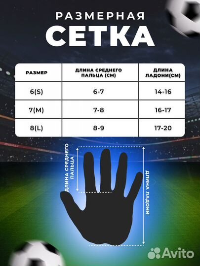 Вратарские перчатки для футбола с защитой пальцев