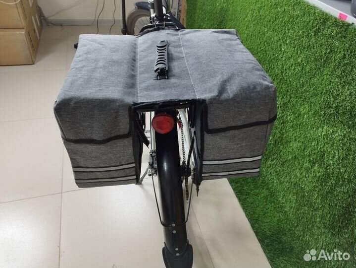 Туристическая сумка для велосипеда. Цвет серый