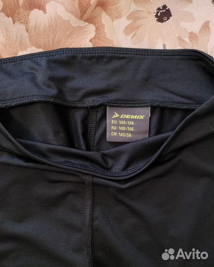 Леггинсы черные на девочку р.134, 140-146