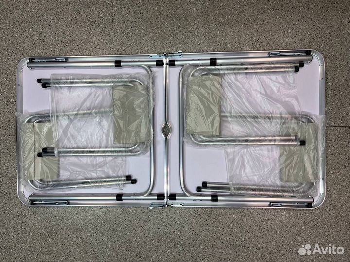 Стол складной туристический + 4 стульчика (под дер