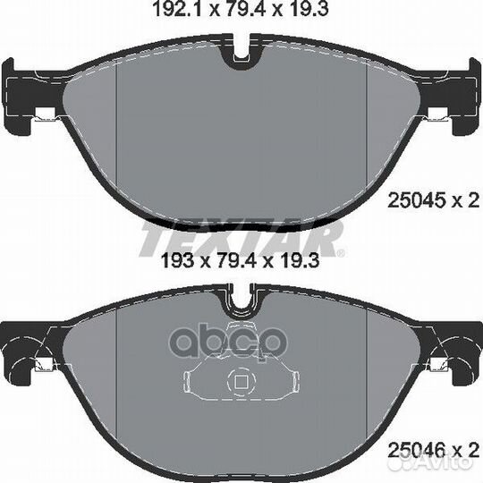 Комплект тормозных колодок с противошумной плас
