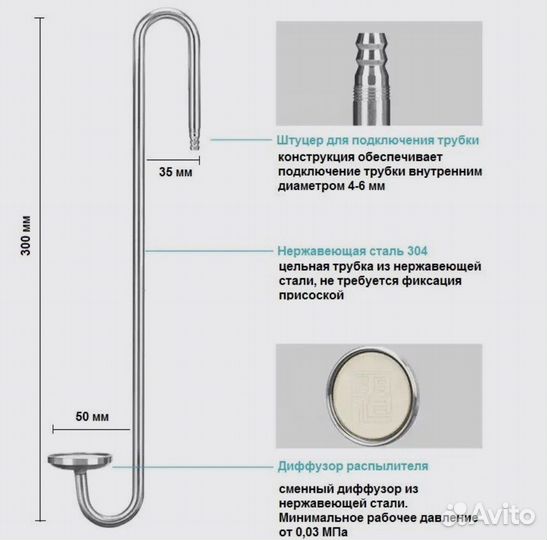 Распылитель со2 - 300 мм