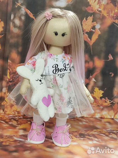 Текстильная интерьерная кукла 30см