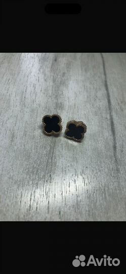 Серьги Van Cleef клеверы